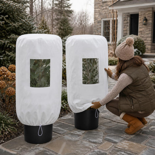 2 Pack Plant Covers Freeze Protection with Viewing Window, 31.5" x 23.6"